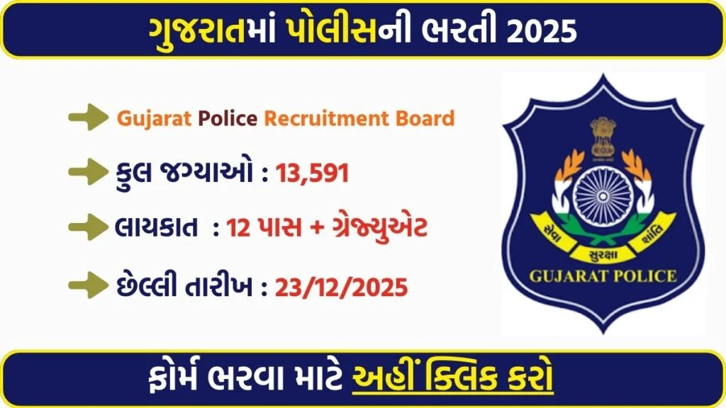 Gujarat Police PSI & Lok Rakshak Bharti 2025